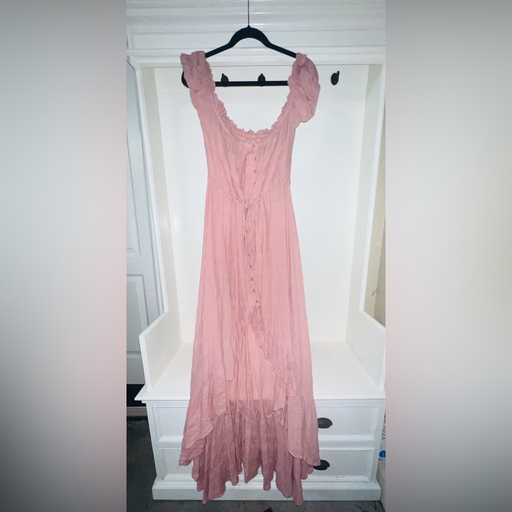 Elegant Pink Maxi Dress